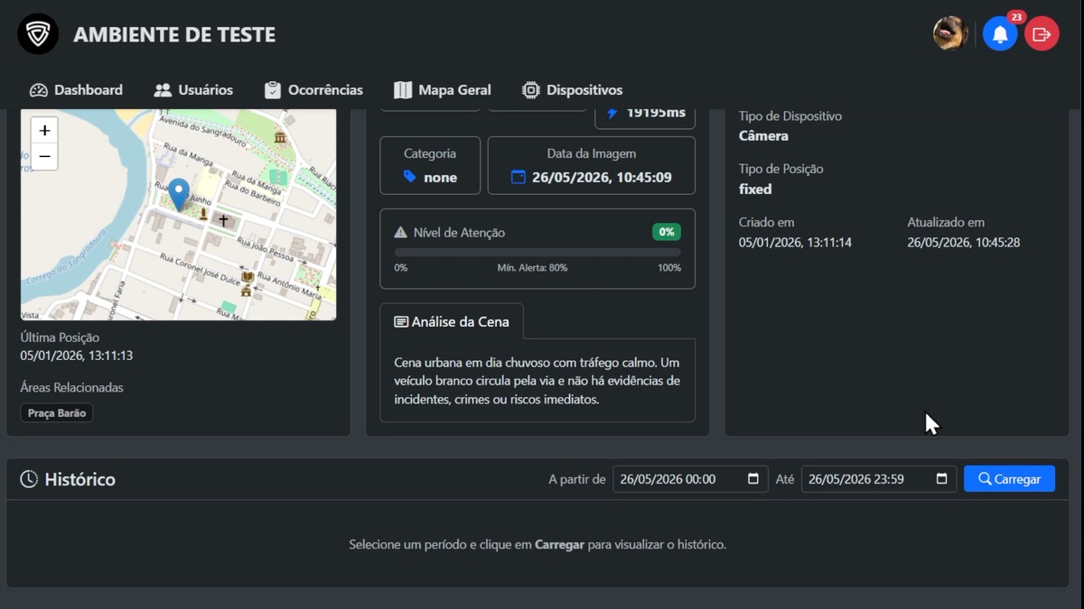 Safe Map pantalla de análisis avanzado